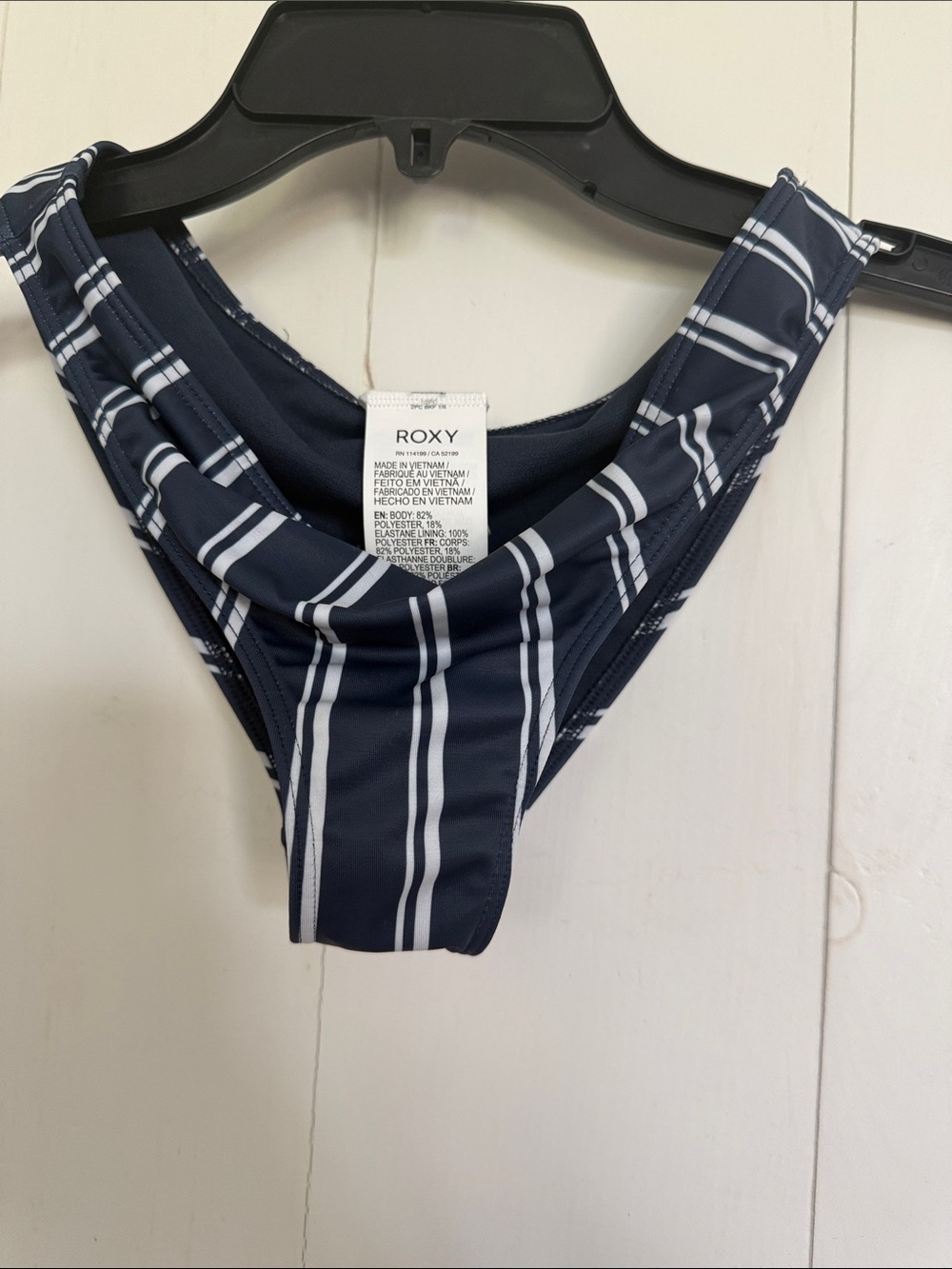 Roxy Navy Striped Bikini Bottom